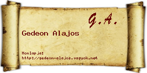 Gedeon Alajos névjegykártya